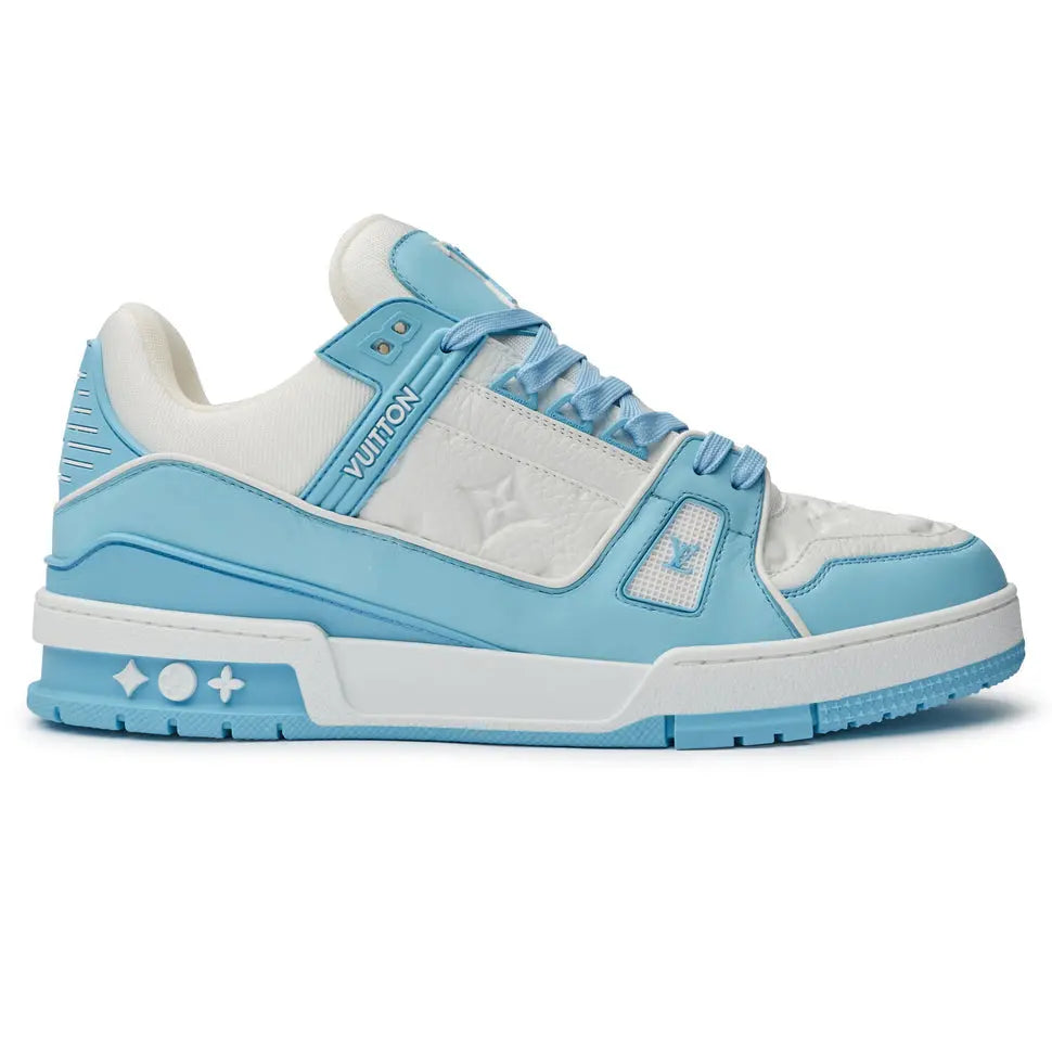 LOUIS VUITTON LV MONOGRAM WHITE SKY BLUE SNEAKER Metroutfitstore